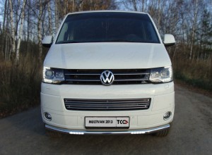 Обвес для VOLKSWAGEN Multivan (T5) 2010-2015 Защита передняя нижняя (с ДХО) 60,3 мм