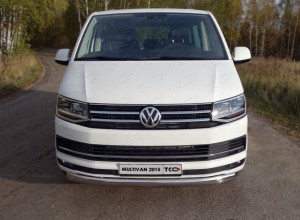 Обвес для VOLKSWAGEN Multivan (T6) 2015- Защита передняя нижняя (овальная) 75х42 мм