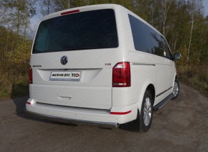 Обвес для VOLKSWAGEN Multivan (T6) 2015- Защита задняя (овальная) 75х42 мм