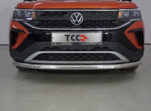 Обвес для VOLKSWAGEN Taos 2021- Защита передняя нижняя (с ДХО) 60,3 мм