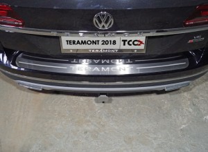 Обвес для VOLKSWAGEN Teramont 2018-2020 Накладка на задний бампер (лист шлифованный надпись Teramont)