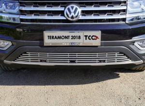 Обвес для VOLKSWAGEN Teramont 2018-2020 Решетка радиатора нижняя (с парктроником и камерой) 12 мм