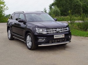 Обвес для VOLKSWAGEN Teramont 2018-2020 Защита передняя нижняя 60,3 мм (кроме комплектации турбо)