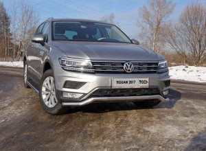 Обвес для VOLKSWAGEN Tiguan 2017-2021 Защита передняя нижняя 60,3 мм (Пакет Offroad)