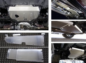 Обвес для MAZDA CX-5 2017- Защиты комплект (алюминий) 4мм (картер и кпп, топливопровод, адсорбер, бак левая, бак правая) для Mazda CX-5 (KE, KF) 2011-/2016-