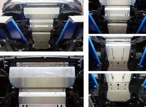 Обвес для MITSUBISHI Pajero Sport 2016-2020 Защиты комплект (алюминий) 4мм (радиатор, картер, кпп, рк) для Mitsubishi Pajero Sport III 2016-2020/2021-