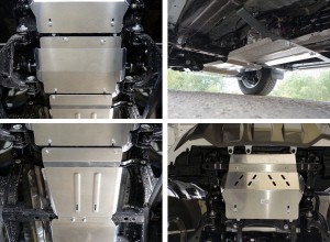 Обвес для TOYOTA Hilux 2011-2015 Защиты комплект (алюминий) 4мм (радиатор, картер, кпп, рк) для Toyota Hilux 2010-2015
