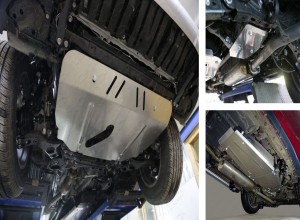 Обвес для TOYOTA RAV4 2013-2015 Защиты комплект (алюминий) 4мм (картер и кпп, бак, задний дифференциал) для Toyota RAV4 (XA40) 2013-2019