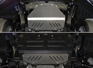 Обвес для HYUNDAI H-1 2018- Защита картера (алюминий) 4мм для Hyundai H-1 2WD 2018-