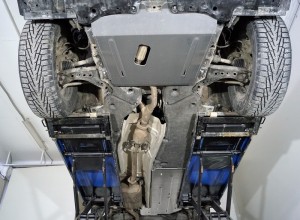 Обвес для TOYOTA Highlander 2020- Защиты комплект (алюминий) 4 мм (картер, кпп, задний редуктор, бак) для Toyota Highlander 2020-