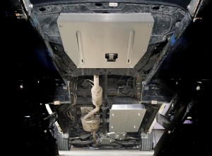 Обвес для HYUNDAI Staria 2.2D 2021- Защиты комплект (алюминий) 4мм (картер, АКПП, бак, емкость с AdBlue, задний редуктор) для Hyundai Staria 2021